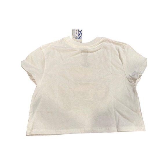 Ford Bronco Girls Graphic Tee Hybrid Apparel Ivory White Retro Crop Top XS NWT - Picture 2 of 4